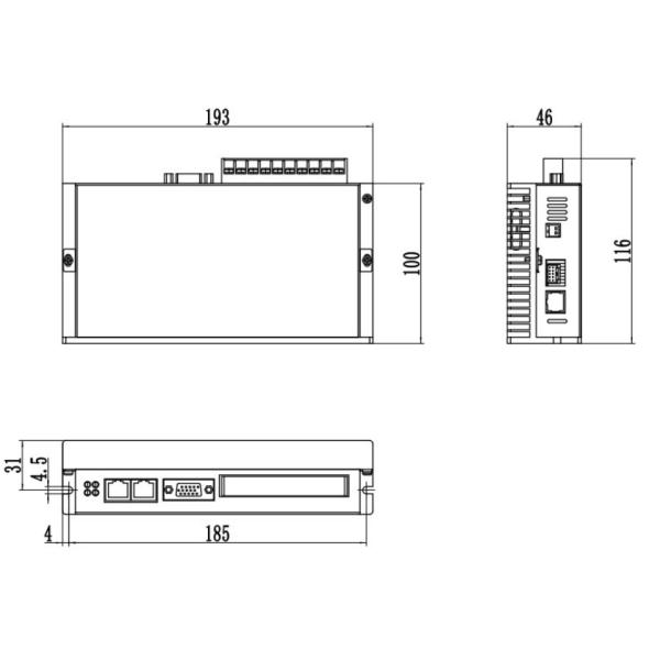 IP20 Low Voltage Servo Motor Driver AGV bLDC motor driver controller 200W-400W