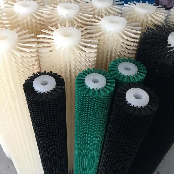 Nylon Cylinder Roller Brush Zig Zag Modular Segment Brush For Food Industry