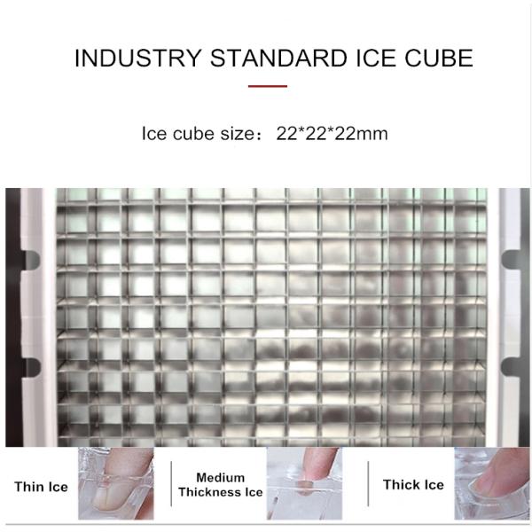 Water Cooling Ice Maker Machine with LED Blue Light for bakery