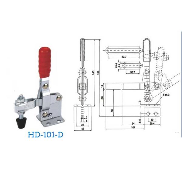 Vertical Quick Release Toggle Clamp Holding Capacity 180kg With Red Handle