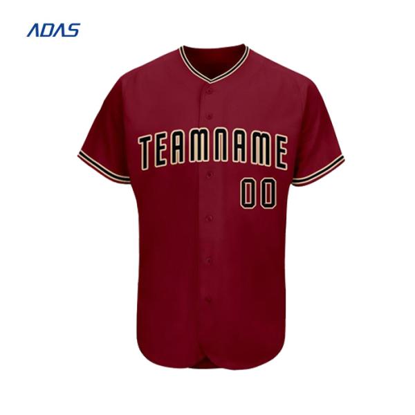 100% Polyester Sublimated Pullover Sports Baseball Team Wear Jersey Custom