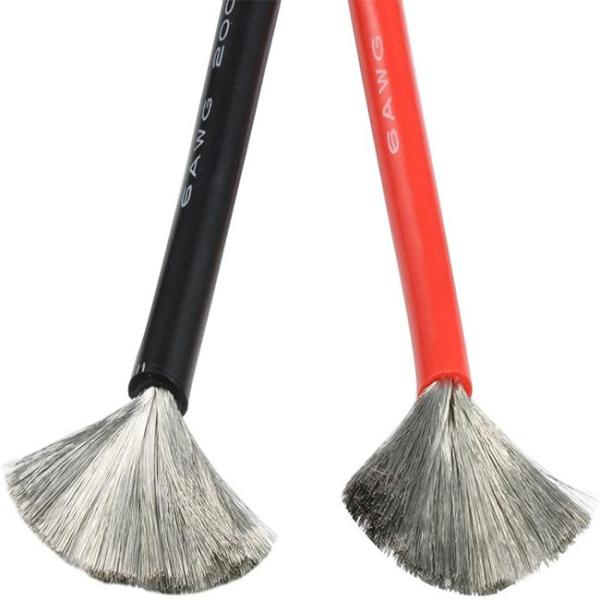 Moistureproof 600V Silicone Flex Cable , 3200/0.08 Durable 6 AWG Tinned Copper Wire