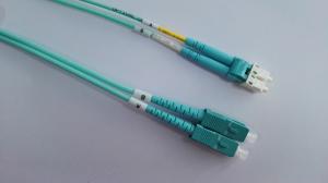 Quality Green IEC 61754-20 LC TO SC OM3 Fiber Patch Cable wholesale