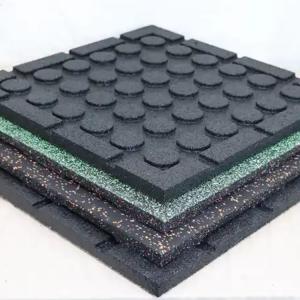 Quality Eco Sport Rubber Floor Tiles Gym Outdoor Rubber Flooring Heavy Duty Rubber Exercise Equipment Mats wholesale
