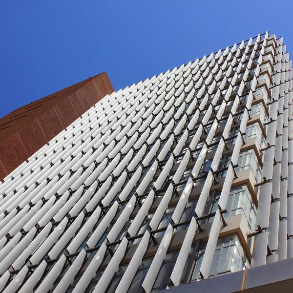 55x300 Fireproof Aluminum Sun Louver 2.5mm With Aerofoil Louver Blades