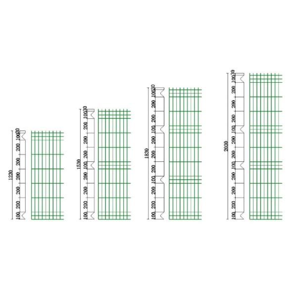 Security Low Carbon Steel Wire 1500X2000 Pvc Coated Mesh Fencing