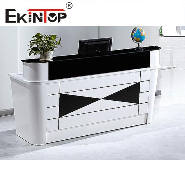 OEM ODM Reception Desk Table Steel Metal Material For Secretary Executive