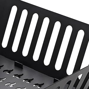 Fire Pit 25 Inch Outside Wood Burning Portable Firepit Log Stove Fireplace for BBQ Camping Campfire Bonfire