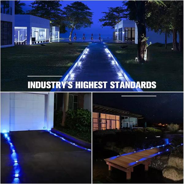 Durable Solar Garden Ground Light IP68 Outdoor Waterproof LED Deck Lights For Driveway