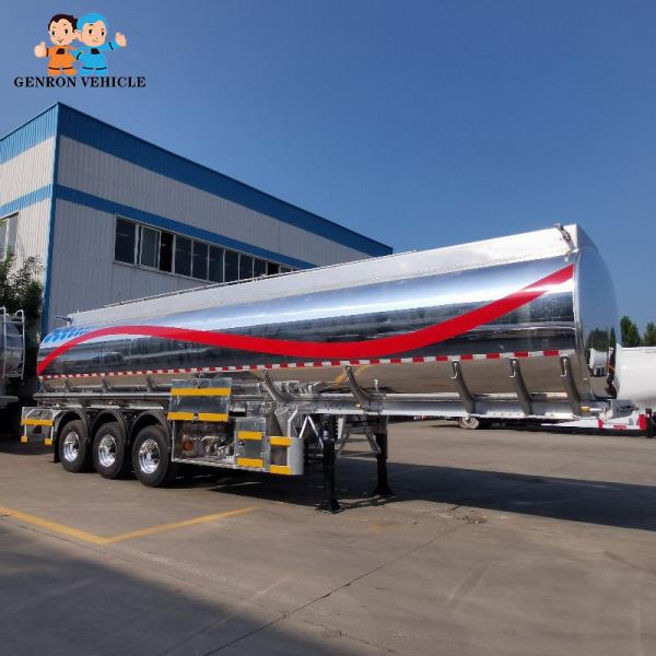 3 Axles 42000L Beautiful Mirror Aluminum Liquid Tanker Trailer Exported To Saudi Arabia