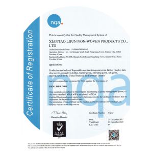 Xiantao Lijun Non-Woven Products Co., Ltd Certifications