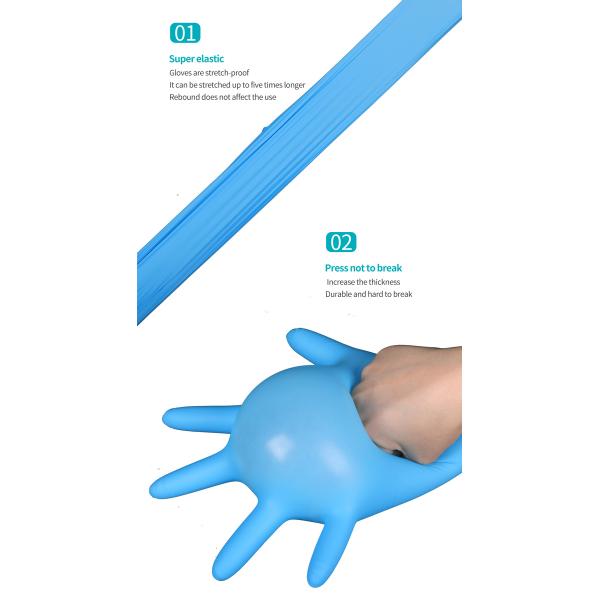FDA510K Medical Nitrile Latex Free Disposable Examination Gloves