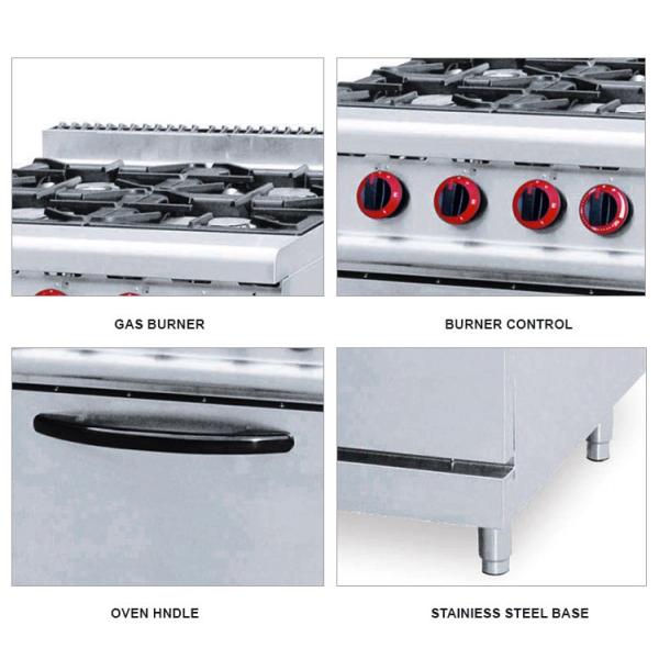 Hot sale kitchen appliance chinese 4 burner gas range gas stove with oven-JUS-RQ-4