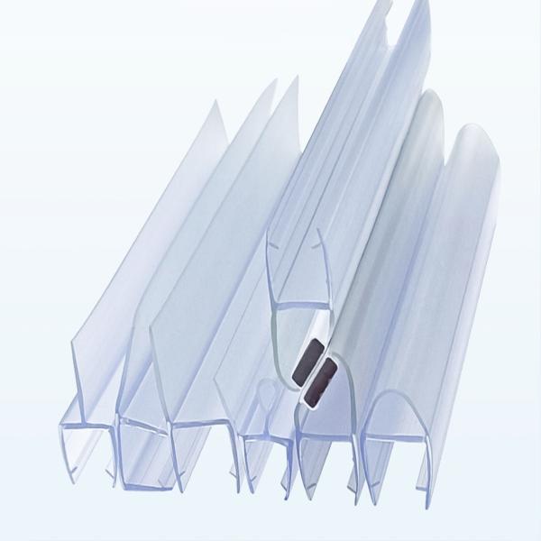 Black PVC Custom Shower Door Bottom Sealing Strip for Bathroom Glass Door Waterproof