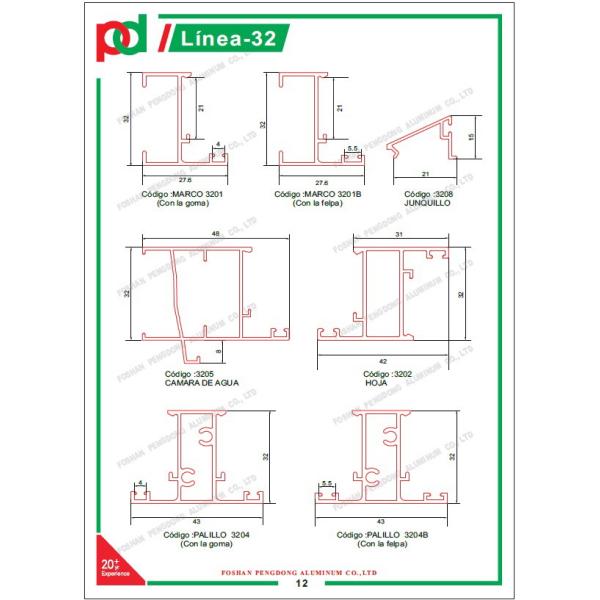 0.15mm T5 Temper Wood Finish Aluminium Profiles For Bolivia Series L20 L25 L32 L5000