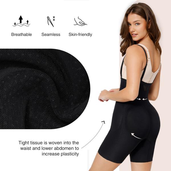 Women's Sustainable Faja Curved Girdles Shapewear for Medium Tummy and Thigh Slimmer