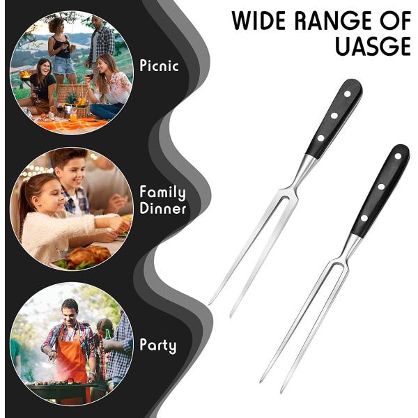 12 Inch Steak Stainless Steel BBQ Fork for Kitchen Roast Grill