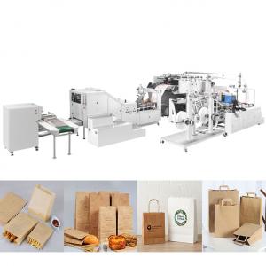 Quality PLC Control Fast Food Paper Bag Manufacturing Machine 8500kg wholesale