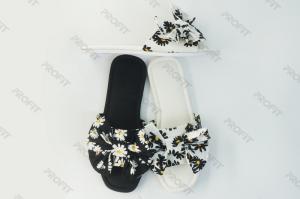 Quality ODM Anti Slip Bow Design Square Toed Flat EVA Slide Sandal wholesale