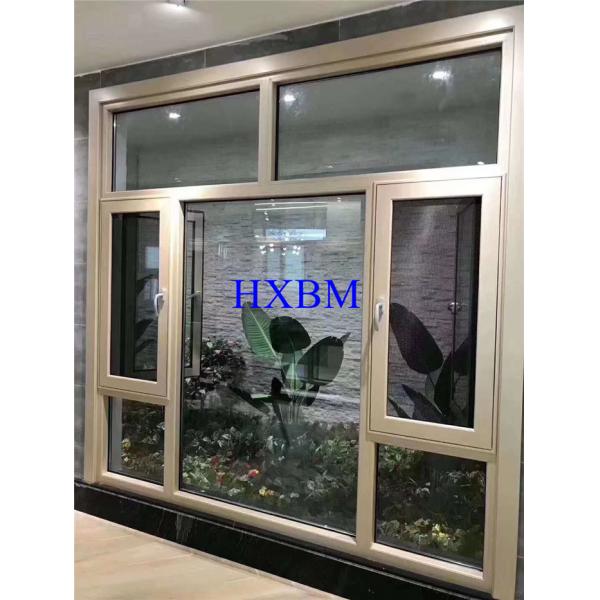 Residential Anodized color 5mm 12A double Glasses Aluminium Frame casement Windows