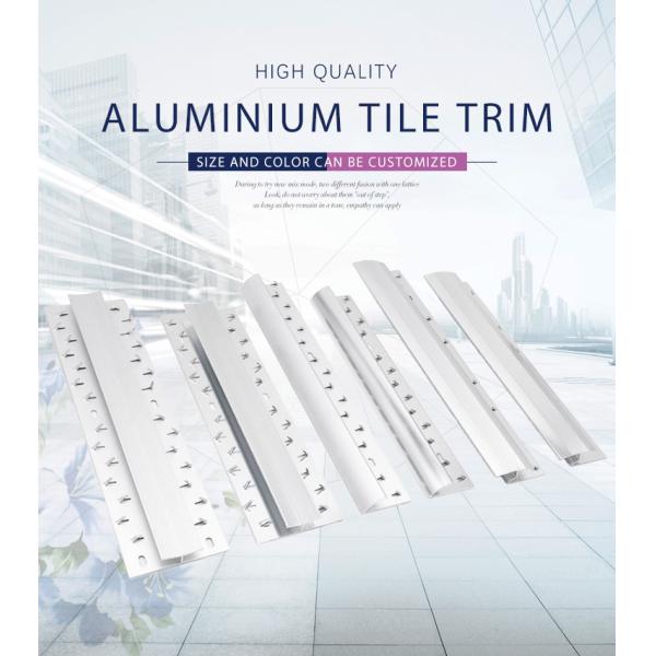 6063 Brushed Aluminium Carpet To Ceramic Tile Transition Strip Carpet Edge