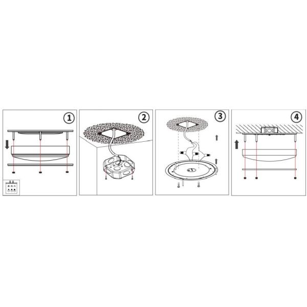 ETL 4000K Recessed LED Flush Mount Ceiling Lights 24W 2880LM