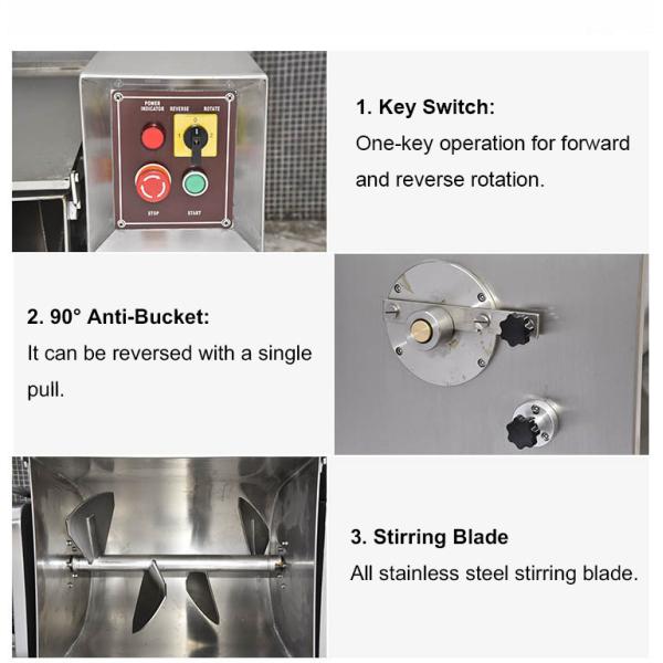 Heavy Duty 1000Kg Stuffing Stainless Steel 100L Small Meat Processing Machine Mixer