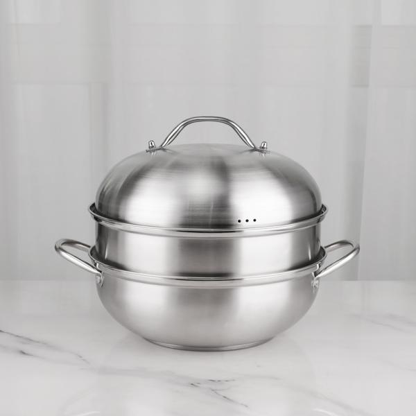 Restaurants Stackable Steamer Pot 28cm Stainless Steel 410