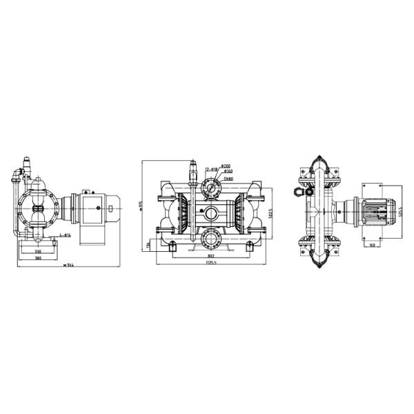 SS Motor Operated Double Diaphragm Pump Soap Dispenser 3in Explosion Proof