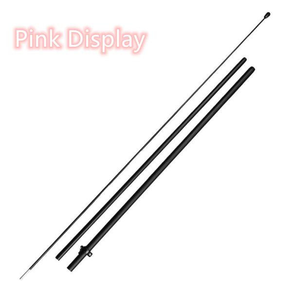 Anodizing Surface Pink Display 3m Vertical Flag Pole