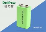 Electronic Products 6f22 9v Battery , 170mAh NIMH Rechargeable Battery For