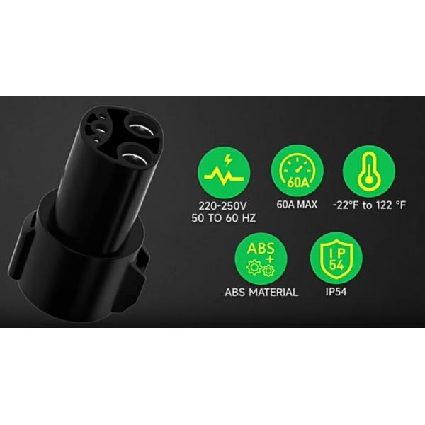 80A J1772 To NACS AC Charging Adapter 240V AC