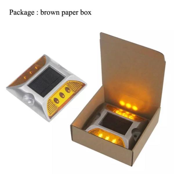 6pcs Convenience Solar Road Studs Path Deck Dock Fog - Proof Red Yellow Blue