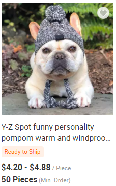 Y-Z Wholesale custom logo designer knitted adjustable winter warm funny dog skull hat