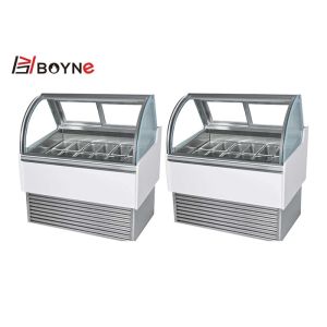 Bubble Tea Ice Cream Display Fridge Equipment Dessert Freezer 220V