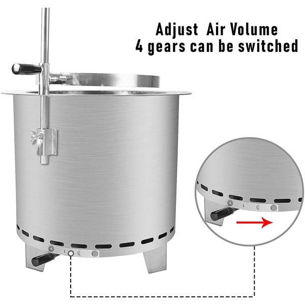 Stainless Steel Portable Rust Proof Smoke Free Fire Pits Wood Pellet Burning