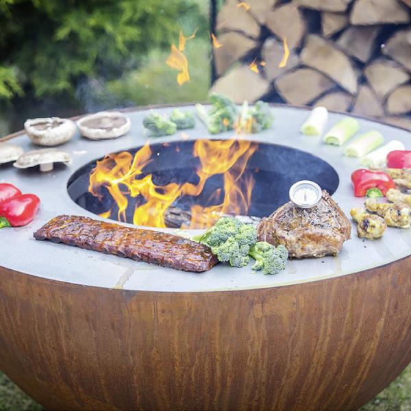 Rust Resistant Smokeless Wood Burning Firepit Barbecue Brazier Pre Weathered