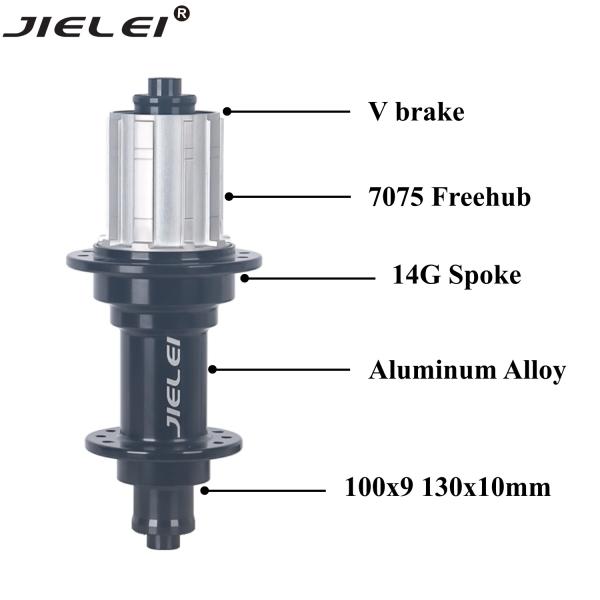 JIELEI Ultralight 4 Claw Alloy Road Bicycle Hub 20/24H Quick-Release Straight-Pull for Front & Rear with Freehub HG Body