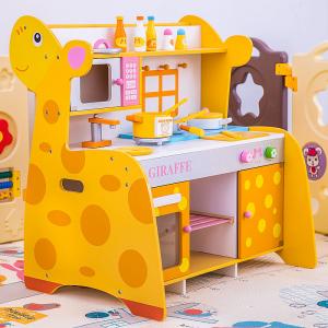 China Family 66cm Wooden Miniature Kitchen Set Wooden Toy Kitchen Accessories on sale
