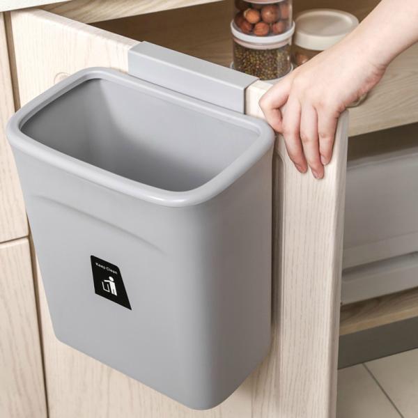 2.4 Gallon Kitchen Compost Bin for Counter Top or Under Sink Hanging Small Trash Can with Lid