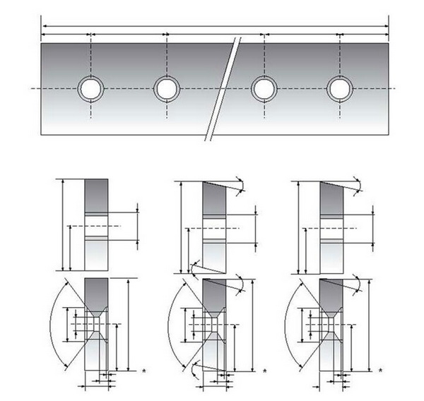 Stainless Steel shear Blade CHR59 Metal Shear Blades 42CrMo Plate Cutting Tools