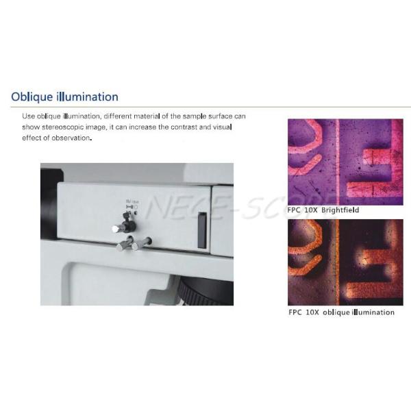 Iris Diaphragm Metallurgical Optical Microscope , Dark Field Microscopy PL100 / 22mm