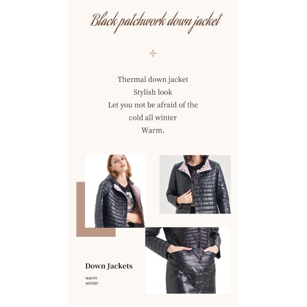 FODARLLOY Wholesale Jacket ladies warm hooded cotton-padded clothes women slim winter puffer jacket