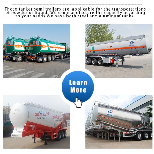 Truck Trailer 20-70cbm Volume 3 Axles 50tons Cement Truck Bulk Cement Tank Semi Trailer