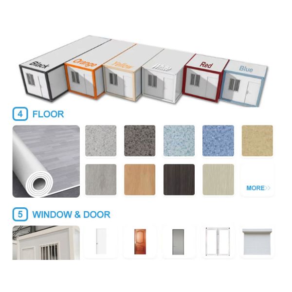 YONGZHU  20ft Detachable Room Prefab Tiny House Assembly  Modular Box Container House for School Buildings