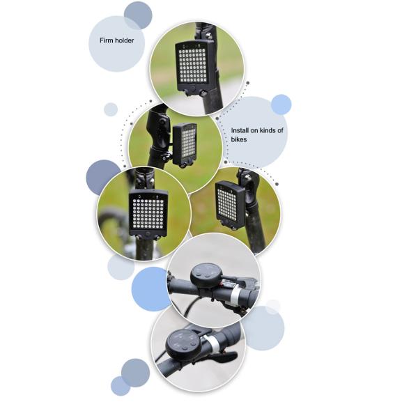 64 - LED Wireless LED Warning Lights For Bicycle Turn Signals Tail Light