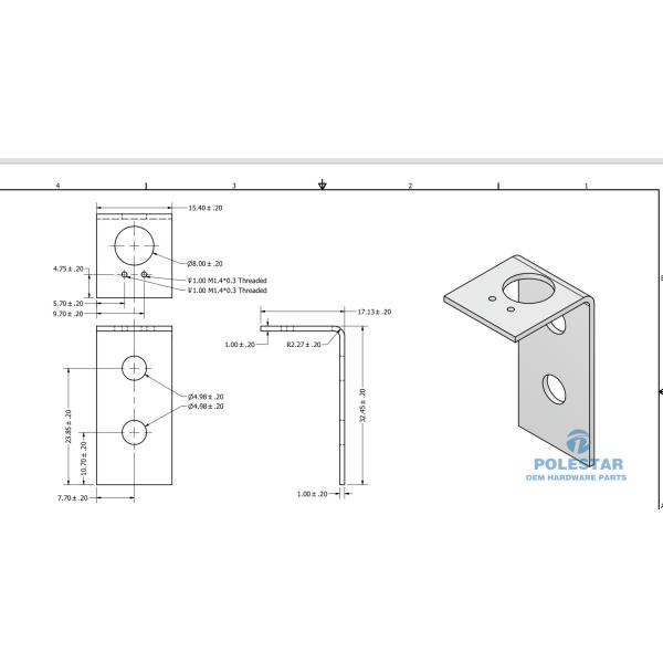CNC Inside Triangle Gusset Corner Bracket For 4545 Aluminium Profile