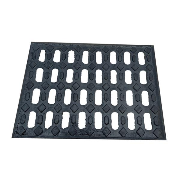 Durable Cast Iron Gully Grid Rectangle Black Grey Color 450mm X 750mm