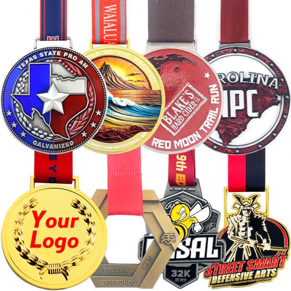 Zinc Alloy Academic Award Medals Synthetic Enamel Color For School