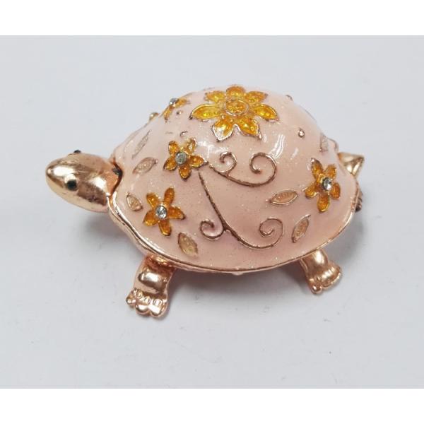 Turtle trinket jewelry box petwer metal jewelry box enamel decoration gifts box